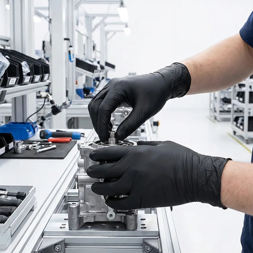 100Pcs Blue Disposable Nitrile Gloves