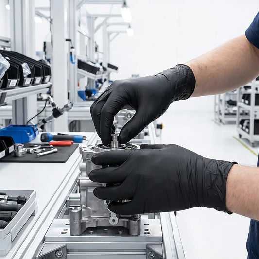 100Pcs Blue Disposable Nitrile Gloves